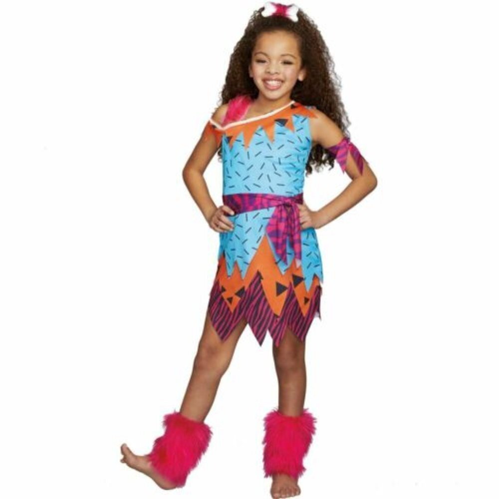 NEW Stone Age Sweetie Cave Girl Halloween Costume S 4-6 M 8-10 Dress